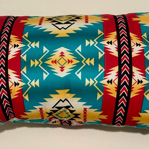 Colorful Geometric Pattern Travel Pillow Large - Picture 2 of 3